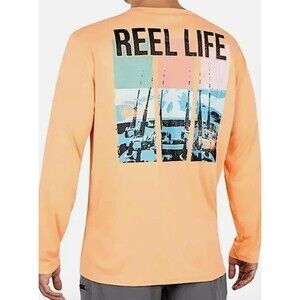 Reel Life Shirt Men's XXL CORAL Sun Ray Defender Series Long Sleeve NWT Fishing